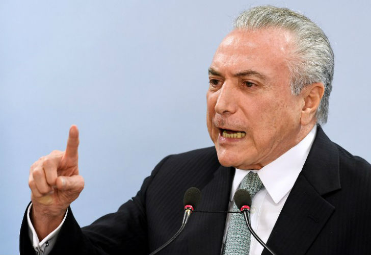 Michel Temer negó que haya avalado sobornos y aseguró: 