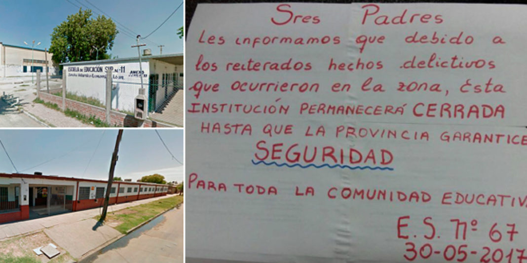 Escuelas de Lomas de Zamora permanecen cerradas por la inseguridad