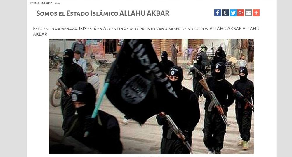 Hackearon el sitio del Ejército con mensajes del Estado Islámico