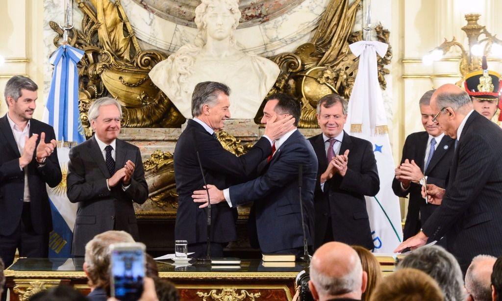 Macri presentó oficialmente a Finocchiaro y Aguad