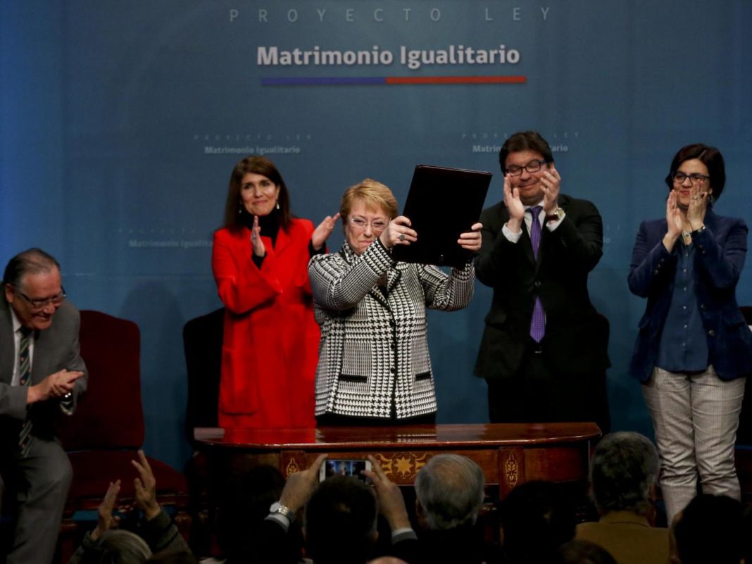 Michelle Bachelet, matrimonio igualitario, chile