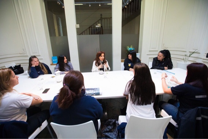Cristina Kirchner se reunió con las trabajadoras de Pepsico