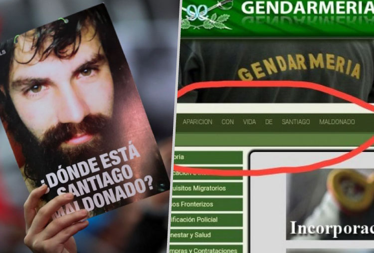 Hackearon la página de Gendarmería y reclamaron por Santiago Maldonado