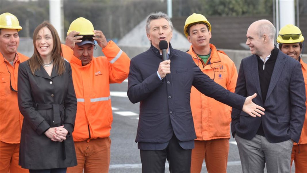 Macri y Martin Insaurralde inauguraron el viaducto de La Noria