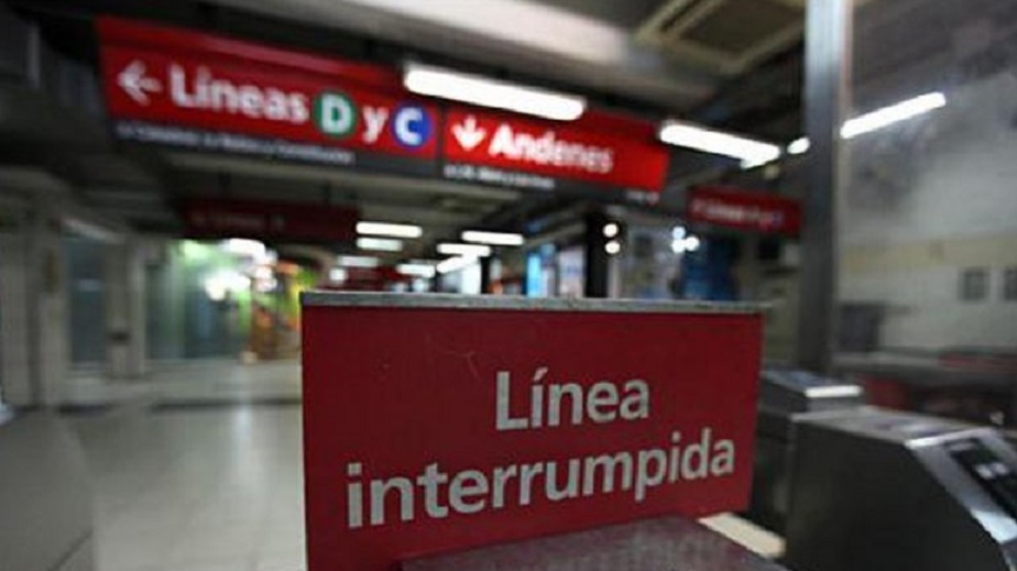 Paro de subtes en las líneas C y D