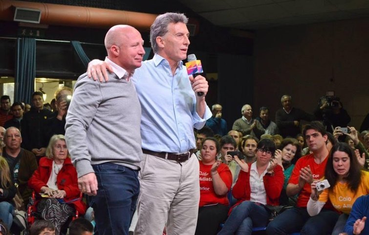 Mac Allister junto al presidente Mauricio Macri