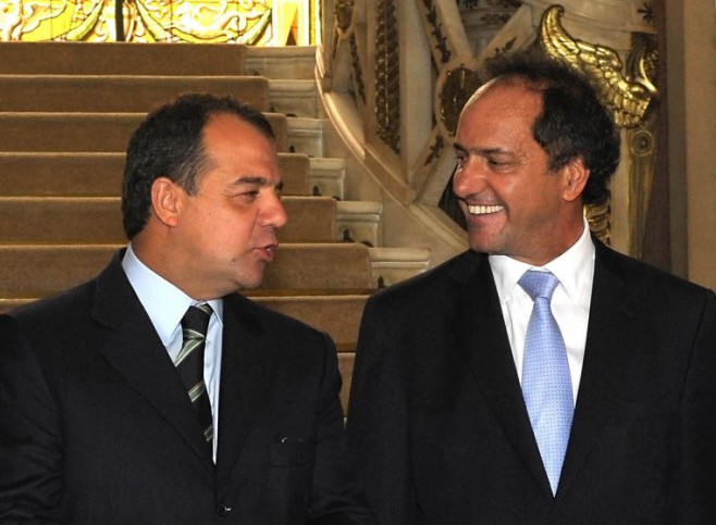Scioli con el convicto ex gobernador de Río, Sergio Cabral.
