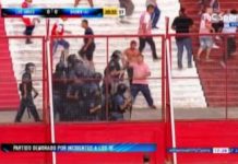 VIDEO: Feroz pelea entre barras de Los Andes en la tribuna Feroz pelea entre barras de Los Andes en la tribuna