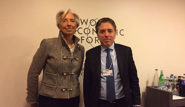 La actual directora del FMI, Christine Lagarde y el ministro