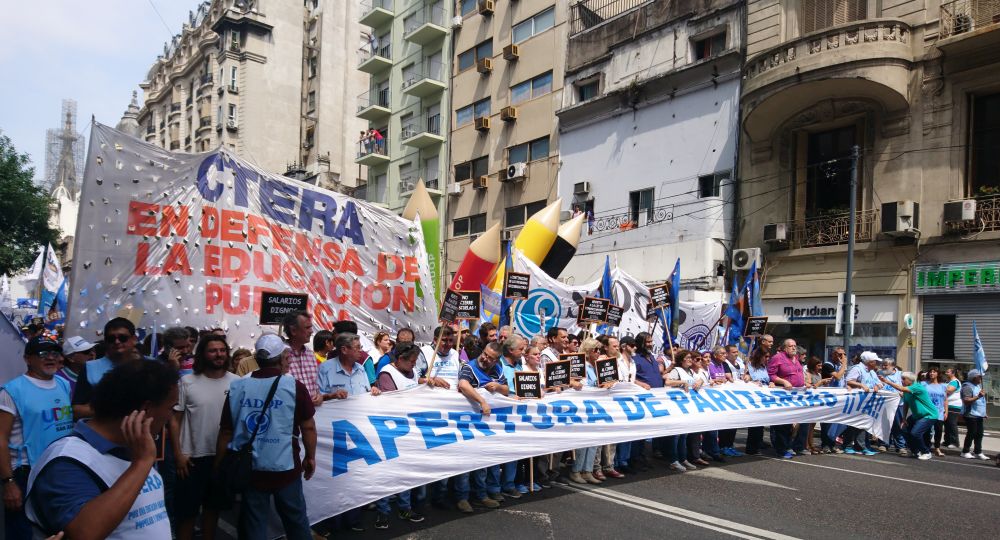 La cifras de acatamiento del paro docente