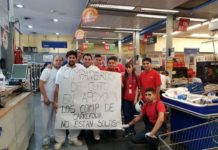 Trabajadores de Coto se solidarizaron por la posible ola de despidos en Carrefour trabajadores de coto, despidos carrefour