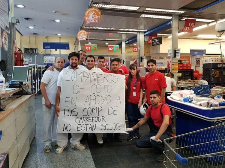 trabajadores de coto, despidos carrefour