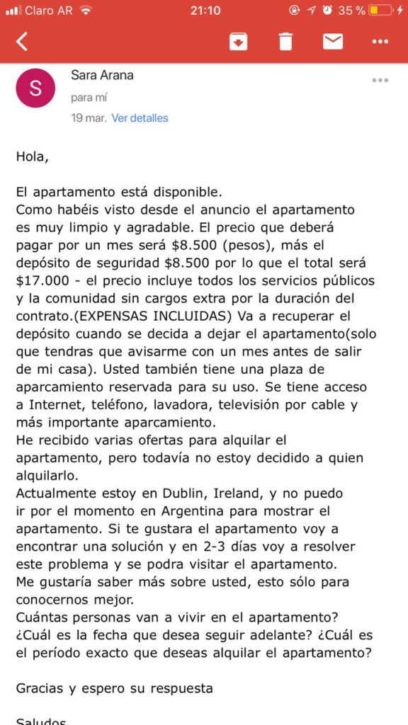 estafa, airbnb, alquileres truchos, airbnb argentina