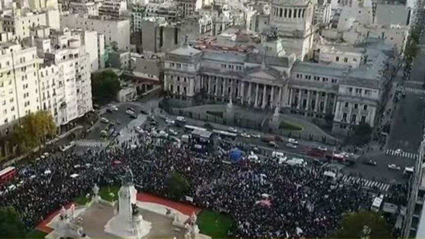 Marcha por la Vida en el Congreso contra la despenalización del aborto