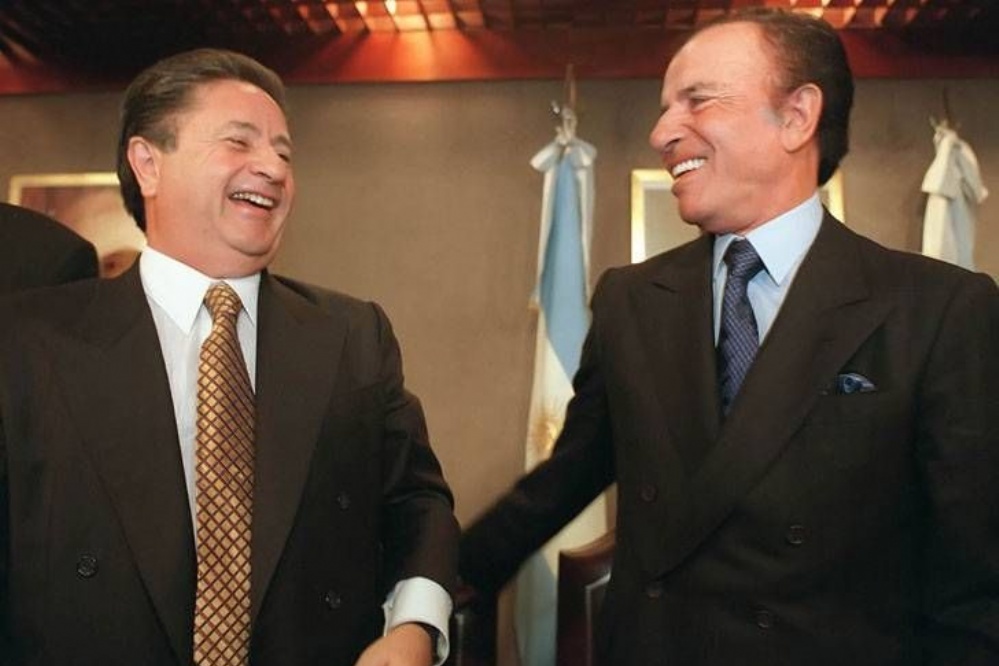 Duhalde y el presidente Menem