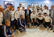 Mundial Rusia 2018: Macri despidió a la Selección argentina en Ezeiza Mundial Rusia 2018: Macri despidió a la Selección argentina en Ezeiza