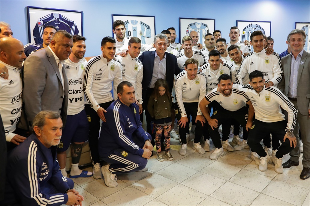 Mundial Rusia 2018: Macri despidió a la Selección argentina en Ezeiza