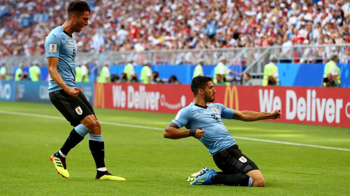 uruguay, rusia, goles, mundial rusia 2018