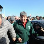 Pablo Moyano en el acto de Camioneros