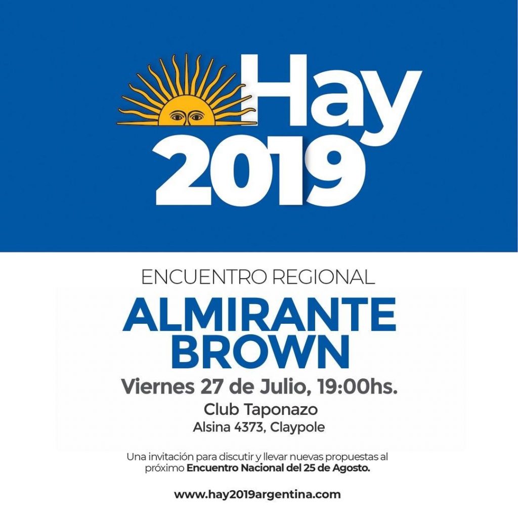 Bajo la consigna "Hay 2019" dirigentes y militantes se reunen en Almirante Brown