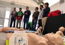 Mariano Cascallares entregó equipamiento sanitarios en el polideportivo de Ministro Rivadavia