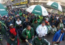 Marcha federal: protesta de los trabajadores de Vialidad Nacional