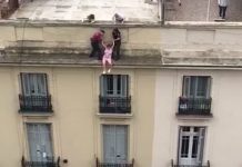 Video: el peligroso rescate de dos policías a una mujer que intentaba suicidarse en Recoleta