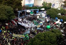 Marchas y movilizaciones complican el centro porteño marcha, cgt, oum