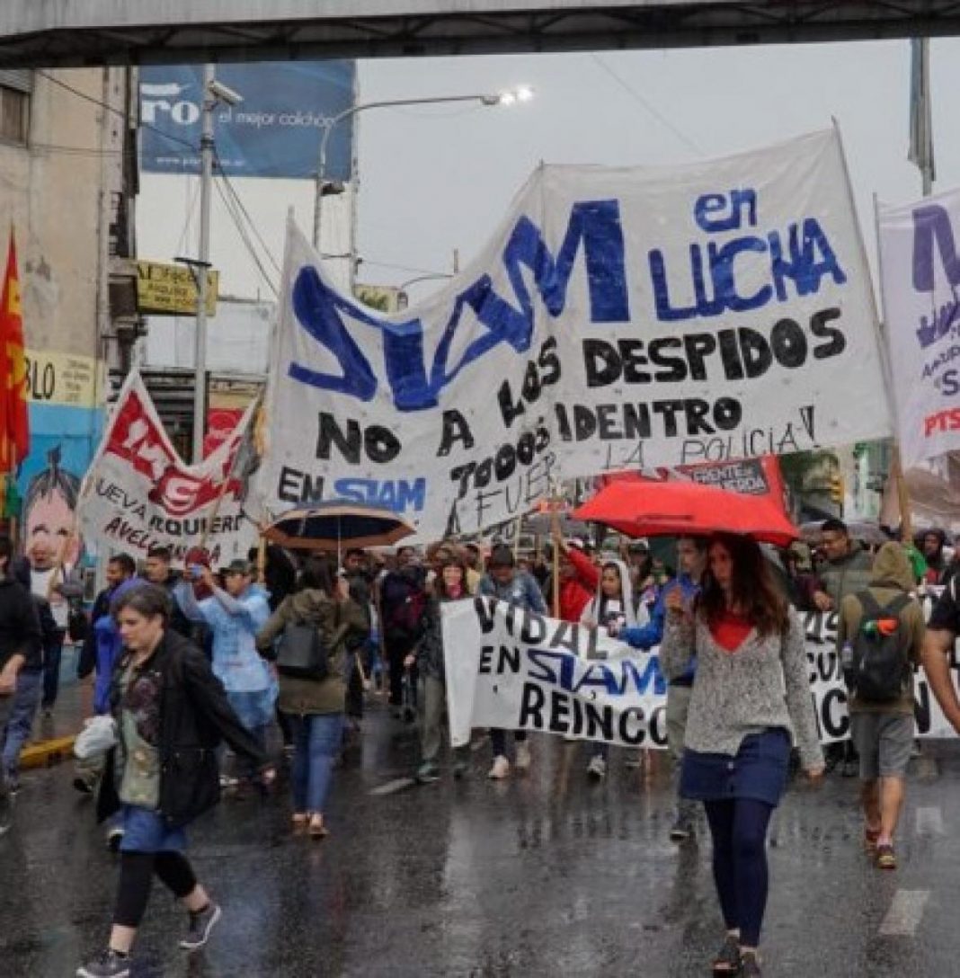 trabajadores, siam, corte, puente pueyrredon