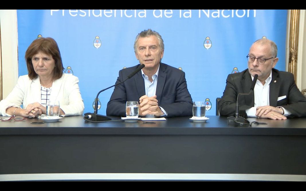 mauricio macri, bullrich, faurie, conferencia de prensa, casa rosada