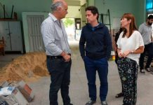 Sánchez Zinny recorrió obras en Lanús junto a Néstor Grindetti