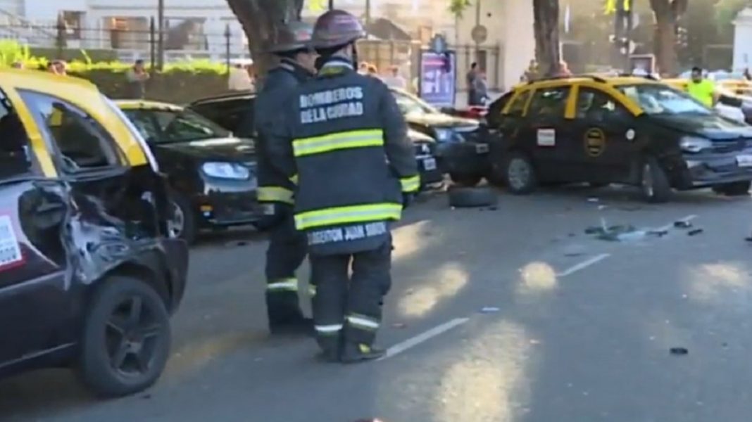 accidente, hipodromo de palermo, palermo, taxis, choque