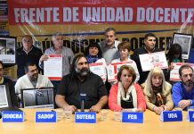Docentes le dieron 48 hs para que el ministro de trabajo bonaerense convoque a paritarias frente de unidad docente