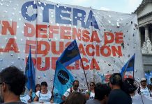 Ctera convocó a un paro docente mañana en todo el país por los incidentes en Chubut