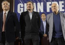 Solá, Máximo Kirchner y Rossi participaron de un acto convocado por Pino Solanas