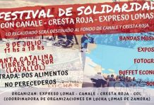 Festival Solidario por los Trabajadores de Canale, Expreso Lomas y Cresta Roja festival solidario, expreso lomas, canale, cresta roja