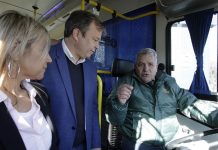 Cascallares presentó el sistema de cámaras y monitoreo para los colectivos de Almirante Brown