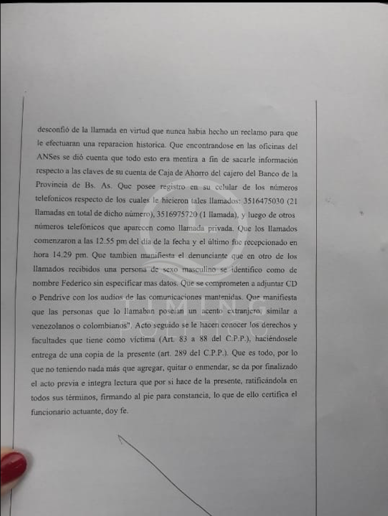 denuncia, estafa, jubilados, anses, dolores, estafa telefonica, reparacion historica