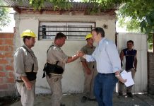 Mariano Cascallares recorrió obras en Don Orione