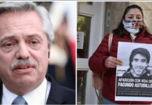 Alberto recibirá a la madre de Facundo Astudillo Castro