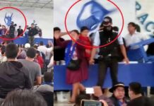 Le tiraron una silla por la cabeza a Evo Morales al cierre de un acto evo morales, silla, sillazo