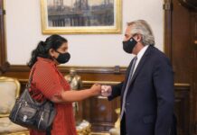 Alberto Fernández recibió a Margarita Barrientos