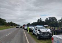 Ocho patrulleros protagonizaron un choque en cadena castelli, choque, patrulleros