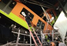 México: al menos 13 muertos por el desplome de un puente por el que pasaba un tren de pasajeros