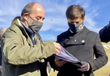 Axel Kicillof junto a Ricardo Curutchet presentaron obras en Marcos Paz