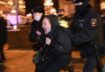 Rusia: cerca de 1.400 detenidos por protestas contra la guerra