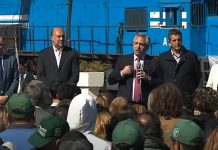 Alberto Fernández y Sergio Massa, juntos en un acto: «Pasamos momentos económicos difíciles, pero no van a doblegar nuestra decisión»