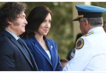 Con mucha distancia, Milei y Villarruel volvieron a compartir un acto público